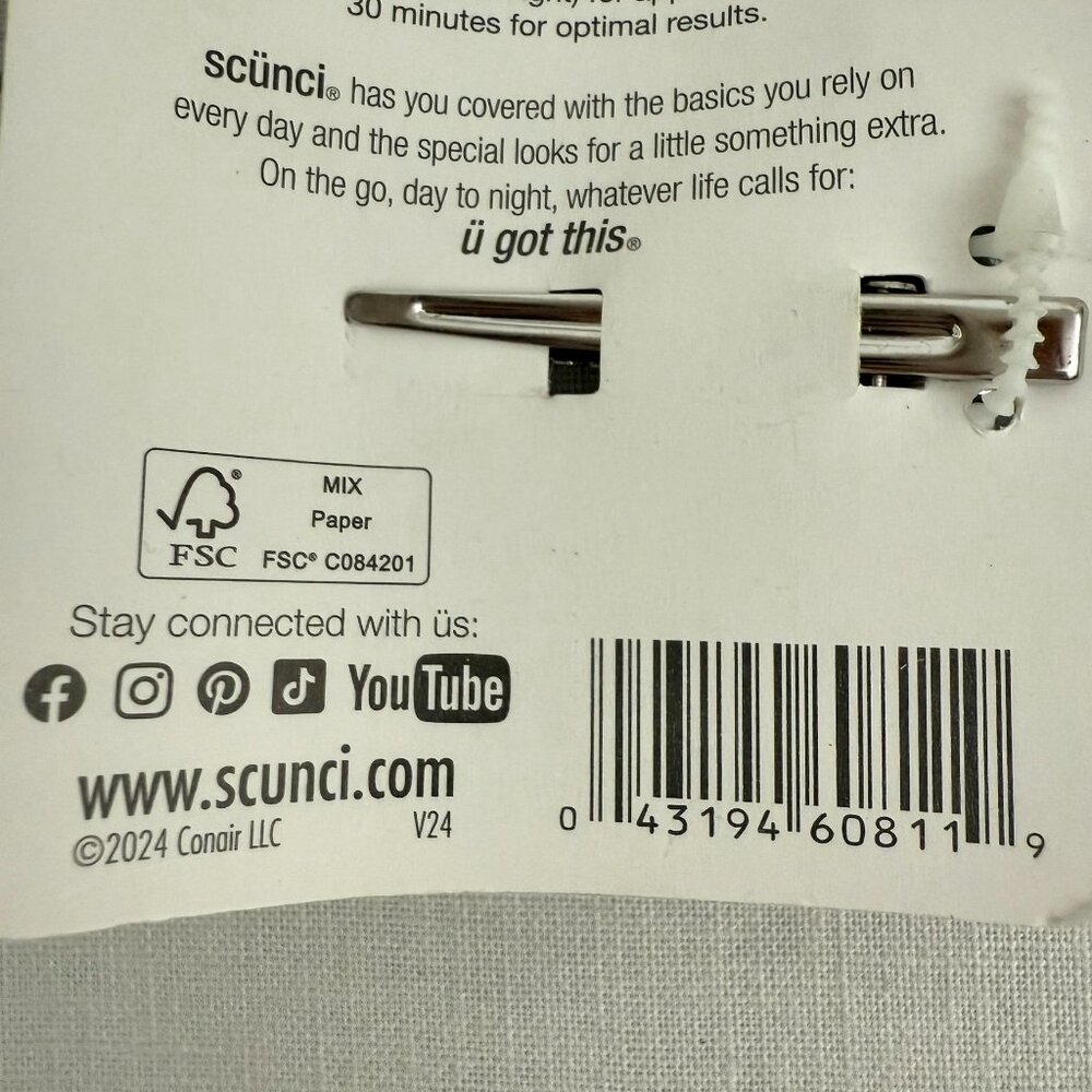 Scunci Glow In The Dark Skeleton Hand Hair Clips Black Bows Halloween Goth New - Picture 8 of 12